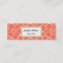 Search for giraffe pattern business cards Salon