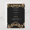 Search for gold scroll invitations Vintage