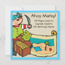 Search for treasure map birthday invitations Boys