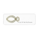 Search for jesus fish return address labels Ichthys symbol
