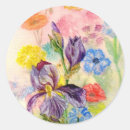Search for purple iris flower stickers Watercolor