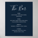 Search for navy blue wedding menus Simple