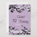 Search for purple 19th birthday invitations Party