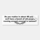 Search for tattoo bumper stickers Funny