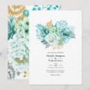 Search for mint and gold invitations Botanical