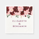 Search for burgundy and blush wedding napkins Watercolor