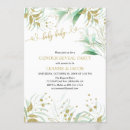 Search for botanical greenery gender reveal invitations Elegant