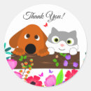Search for puppy and kitten stickers Black and white
