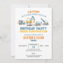 Search for under construction birthday invitations Dump truck
