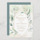 Search for greenery engagement party invitations Gold