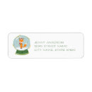 Search for globe return address labels Cute