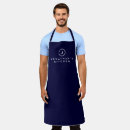 Search for navy blue monogram aprons Blue and white