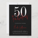 Search for red and black 50th birthday invitations Fifty and fabulous