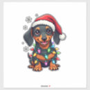 Search for dachshund christmas stickers Puppy