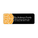 Search for orange flower return address labels Chic