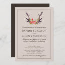 Search for floral antler wedding invitations Modern