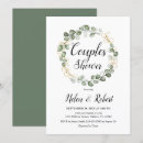 Search for modern shower wedding invitations Eucalyptus