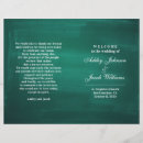 Search for emerald green wedding programs Simple