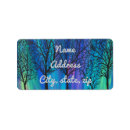 Search for northern lights return address labels Night sky