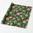 Search for elves wrapping paper Vintage