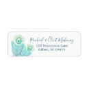 Search for gold peacock return address labels Vintage