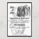 Search for two grooms wedding invitations Black