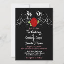 Search for red rose black and white invitations Unique
