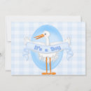 Recherche de stork baby shower garçon invitations Mignon