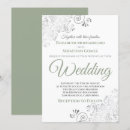 Search for green and silver wedding invitations Chic