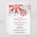 Search for red and silver bridal shower invitations Winter