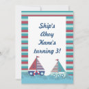 Search for sailing birthday invitations Stripes