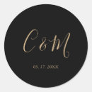 Search for gold script monogram wedding stickers Calligraphy