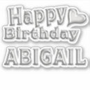Search for abigail stickers Birthday