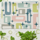 Search for mid century modern tea towels Vintage