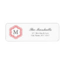 Search for grey and white monogram wedding return address labels Simple