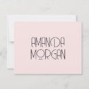 Recherche de rose note cards Typographie