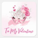 Search for valentine cupcake stickers Watercolor