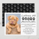 Recherche de empreinte de patte de chien invitations À l'anniversaire du chien