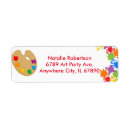 Search for art birthday party return address labels Paint