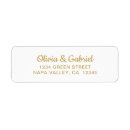 Search for gold and white wedding stickers Return address