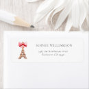 Search for paris france return address labels Eiffel tower