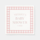 Search for pink plaid napkins Baby shower