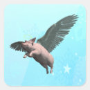 Recherche de ailes volantes autocollants Porc aux ailes