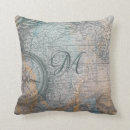 Search for vintage compass pillows Blue