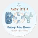 Search for ahoy its a boy stickers Boy baby shower