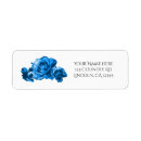 Search for blue roses return address labels Bridal