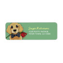 Search for golden retrievers return address labels Cute