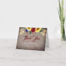 Search for fall sunflower wedding thank you cards Country
