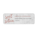 Search for pink gold return address labels Marble