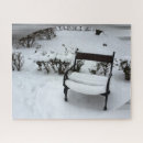Recherche de banc de parc puzzles Neige